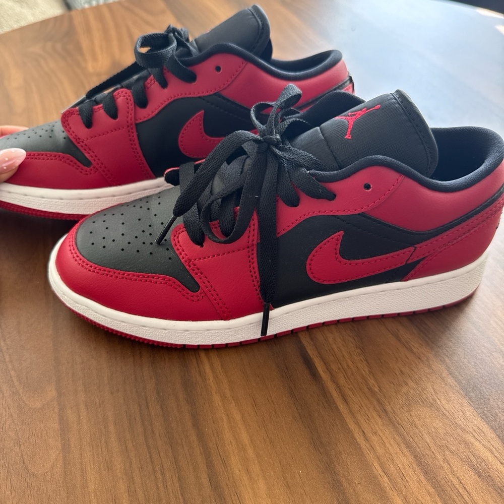 Nike Air Jordan 1 Low - Black & Red Low-Top Sneakers